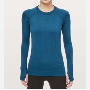 Lululemon Restless Pullover Long sleeved carbon blue size 2